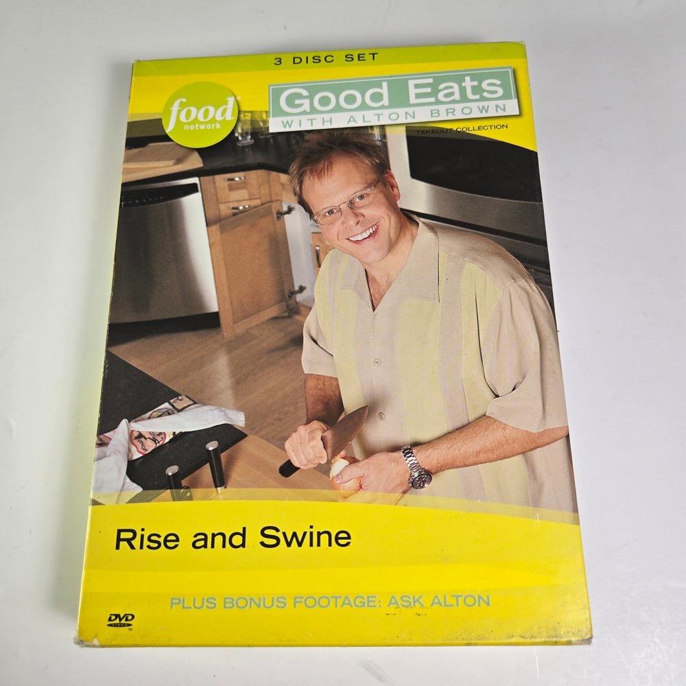 Good Eats with Alton Brown Takeout Collection Rise and Swine DVD 3 Disc Set Food